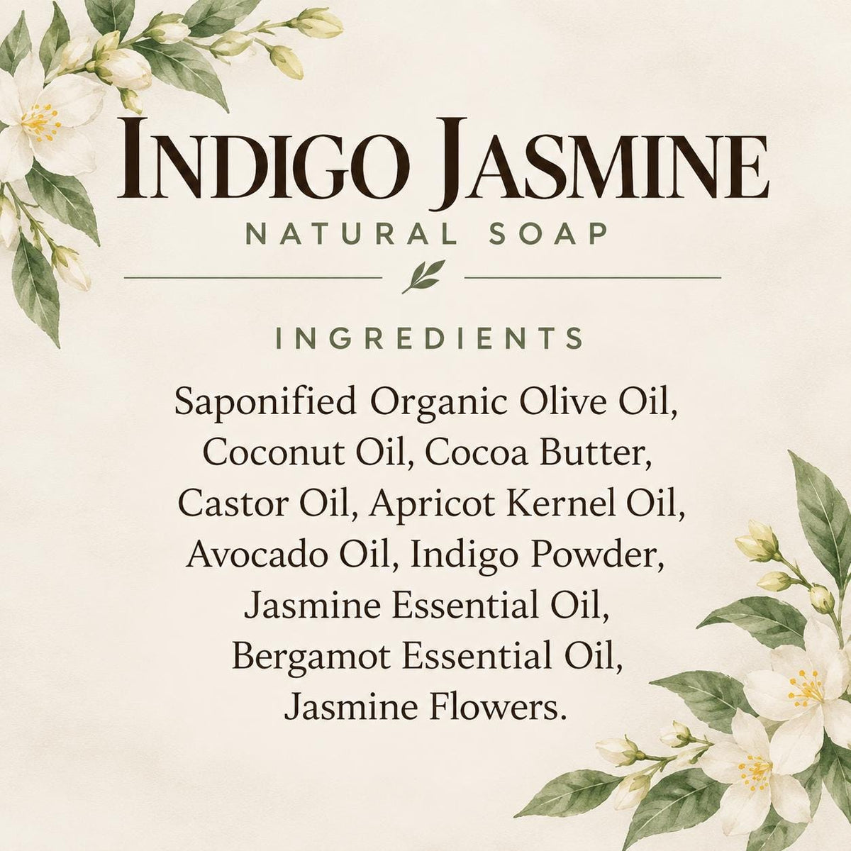 Indigo Jasmine Natural Soap
