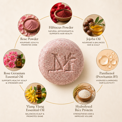 Volumising Shampoo Bar with Hibiscus & Rice Protein
